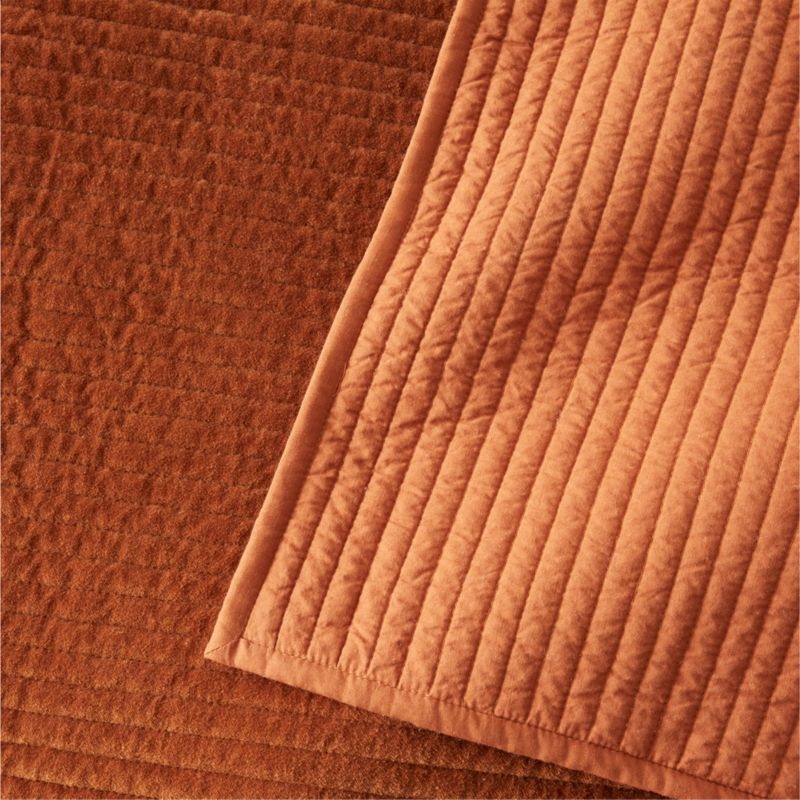 Shadow Copper Velvet King Pillow Shams Set of 2 - Image 1