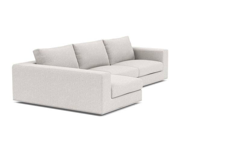 AINSLEY Sectional Sofa with Left Chaise, Pebble, Bench, Down Alternative - Image 1