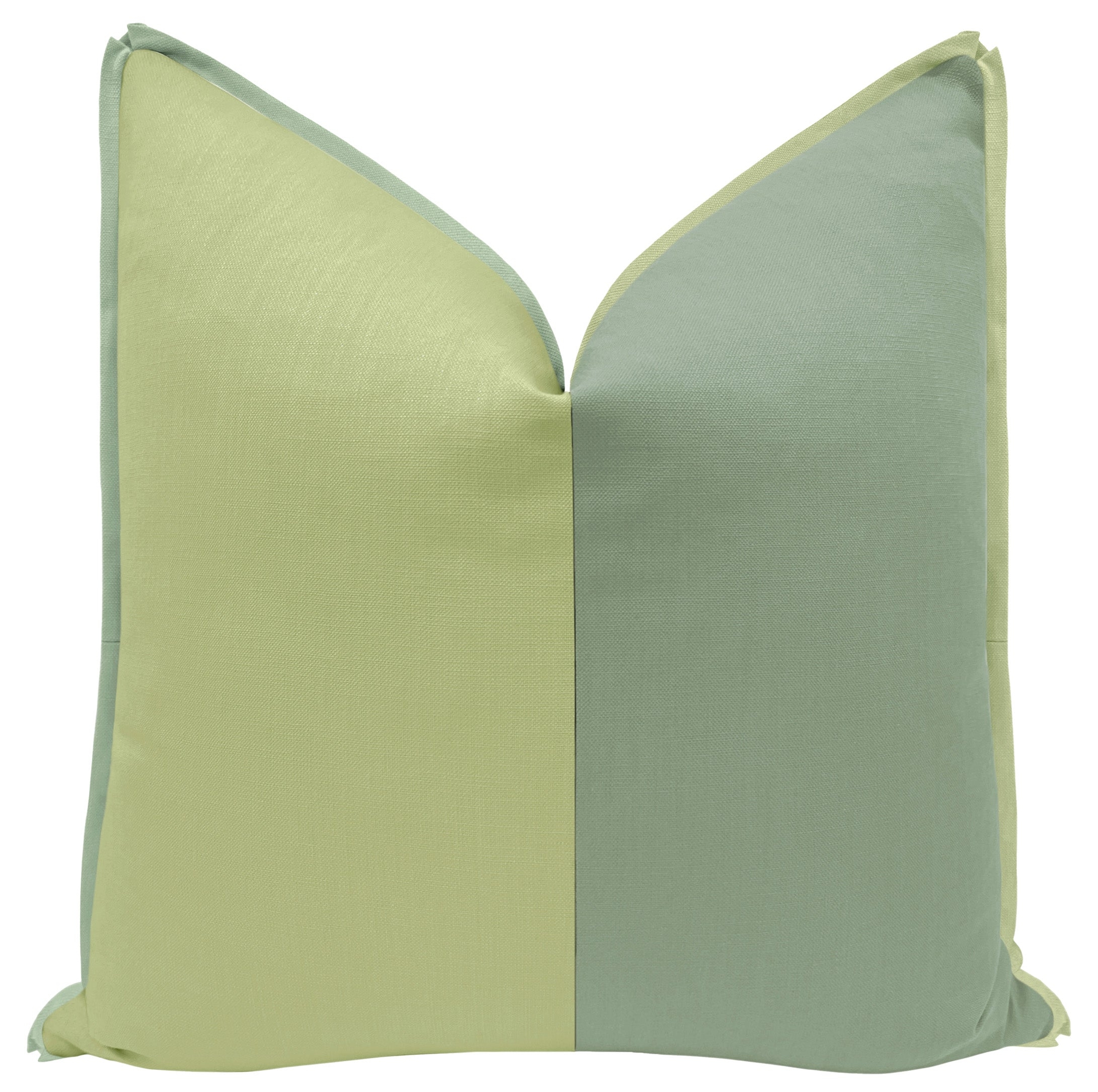 THE TONAL DUET | CLASSIC LINEN // CELADON + EUCALYPTUS - 20" X 26" STANDARD SHAM - Image 0