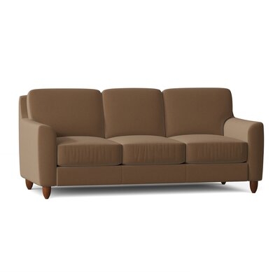 Great Texas Genuine Leather 78" Recessed Arm Sofa - Image 0