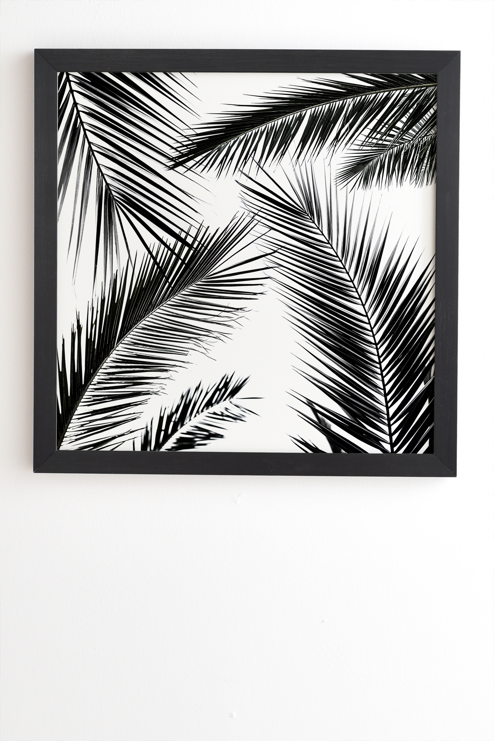 Palm Leaves 10 by Mareike Boehmer - Framed Wall Art Basic Black 19" x 22.4" - Image 1
