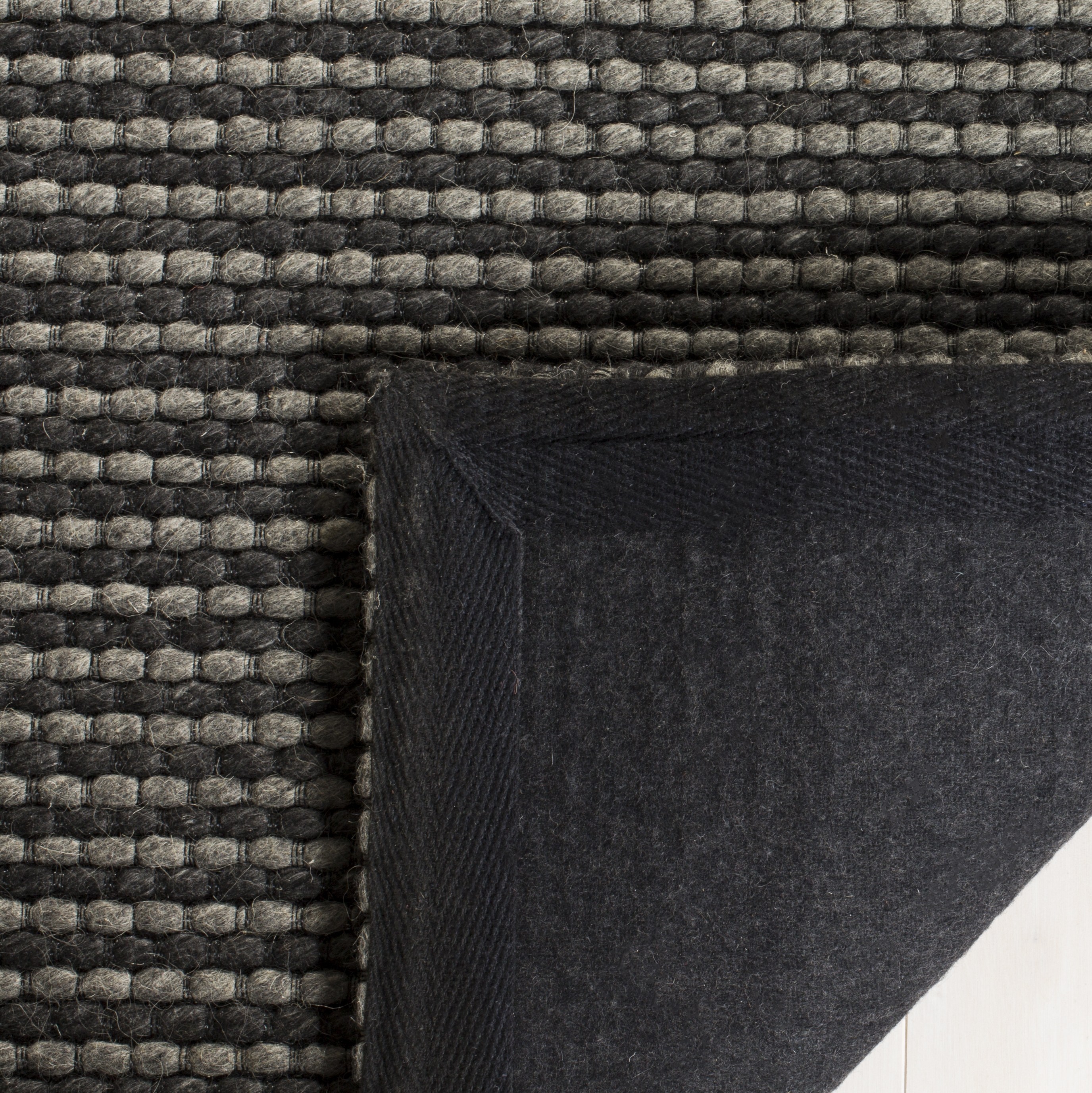 Arlo Home Hand Woven Area Rug, NAT801D, Grey/Black,  8' X 10' - Image 2