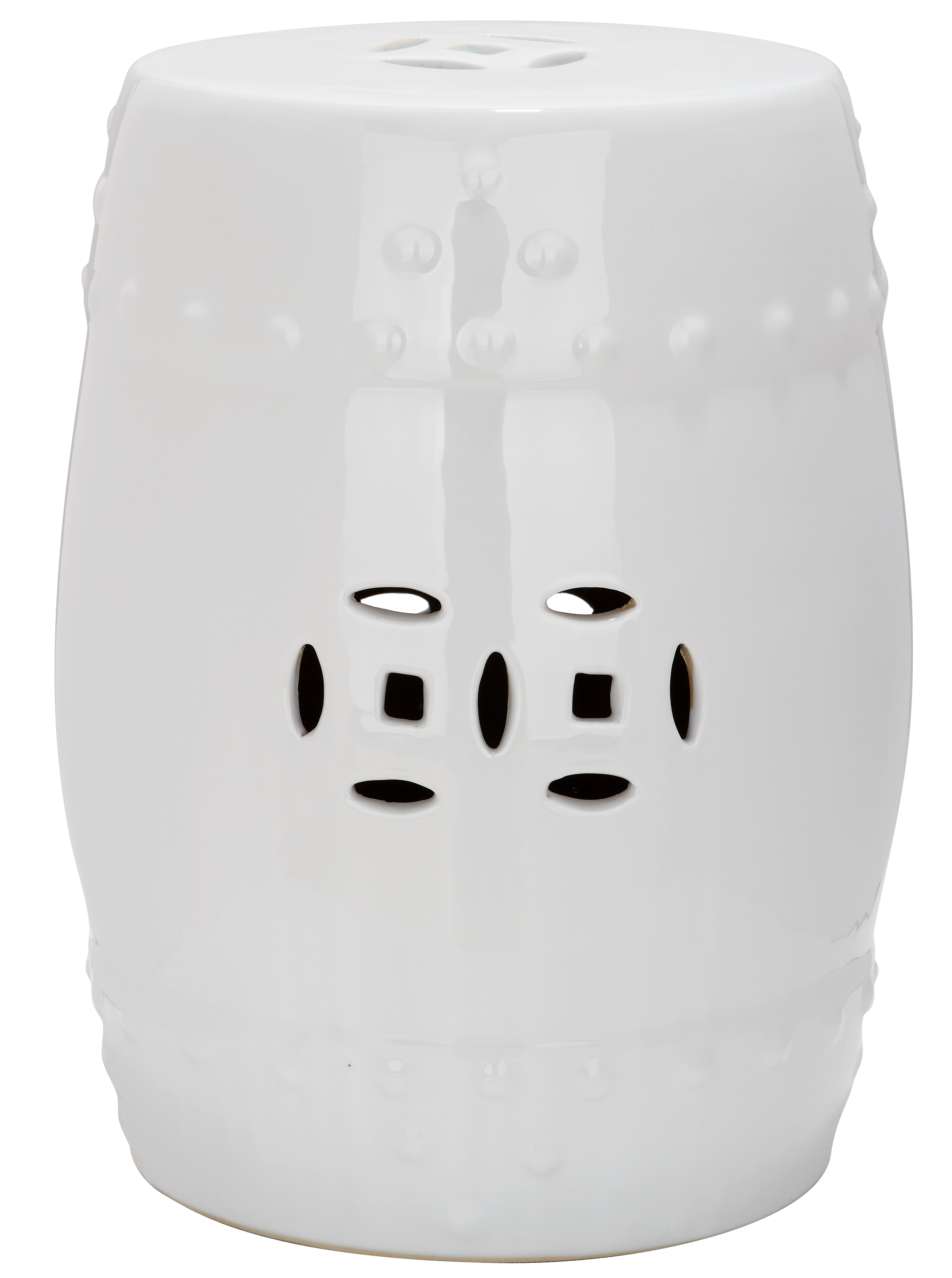 Modern Ming Garden Stool - White - Safavieh - Image 0