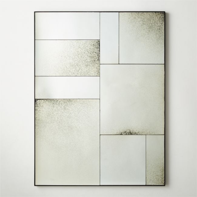 Clooney Antiqued Panel Wall Mirror 36''x48'' - Image 0