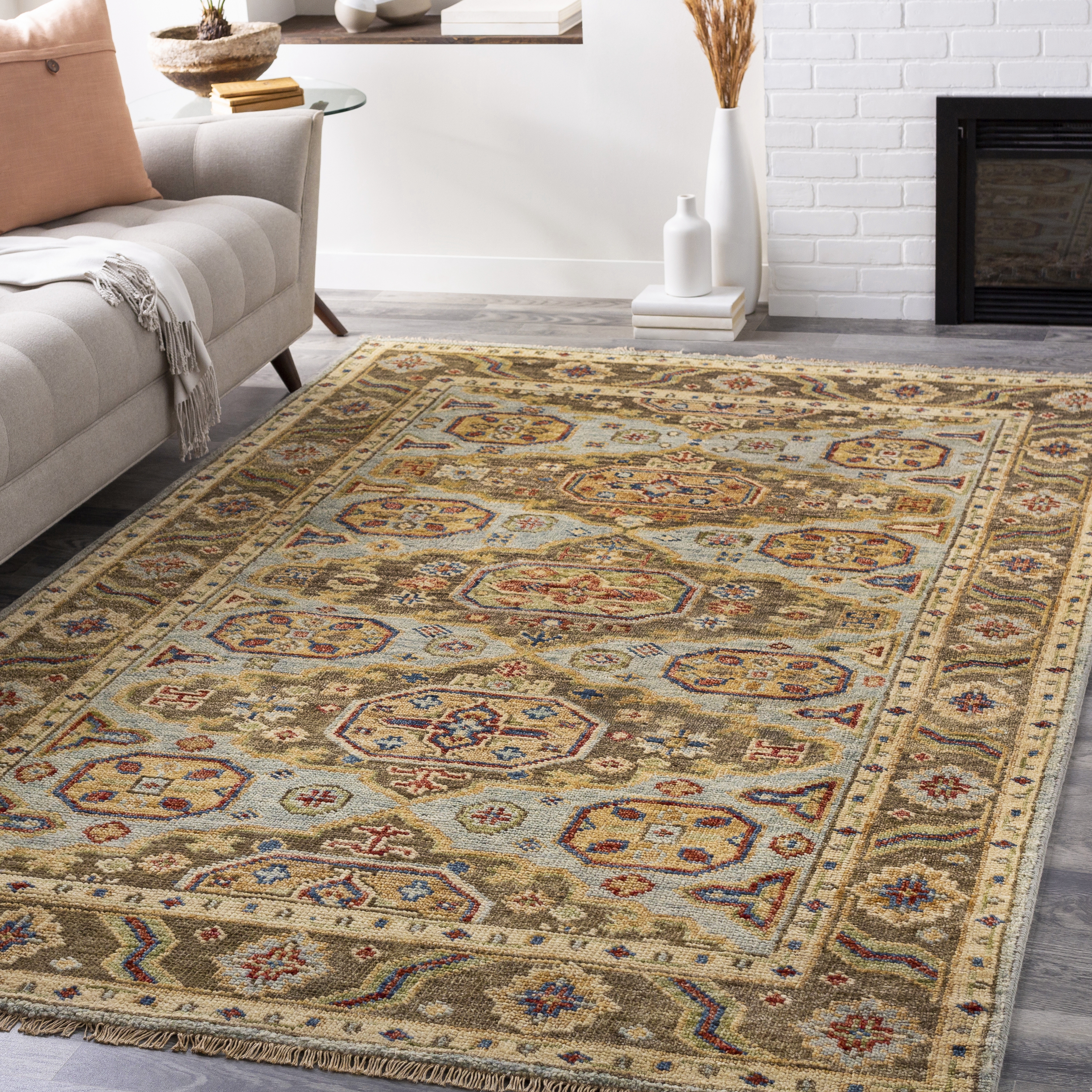 Biscayne Brown Indoor 6' x 9' Handmade Rug - Image 1