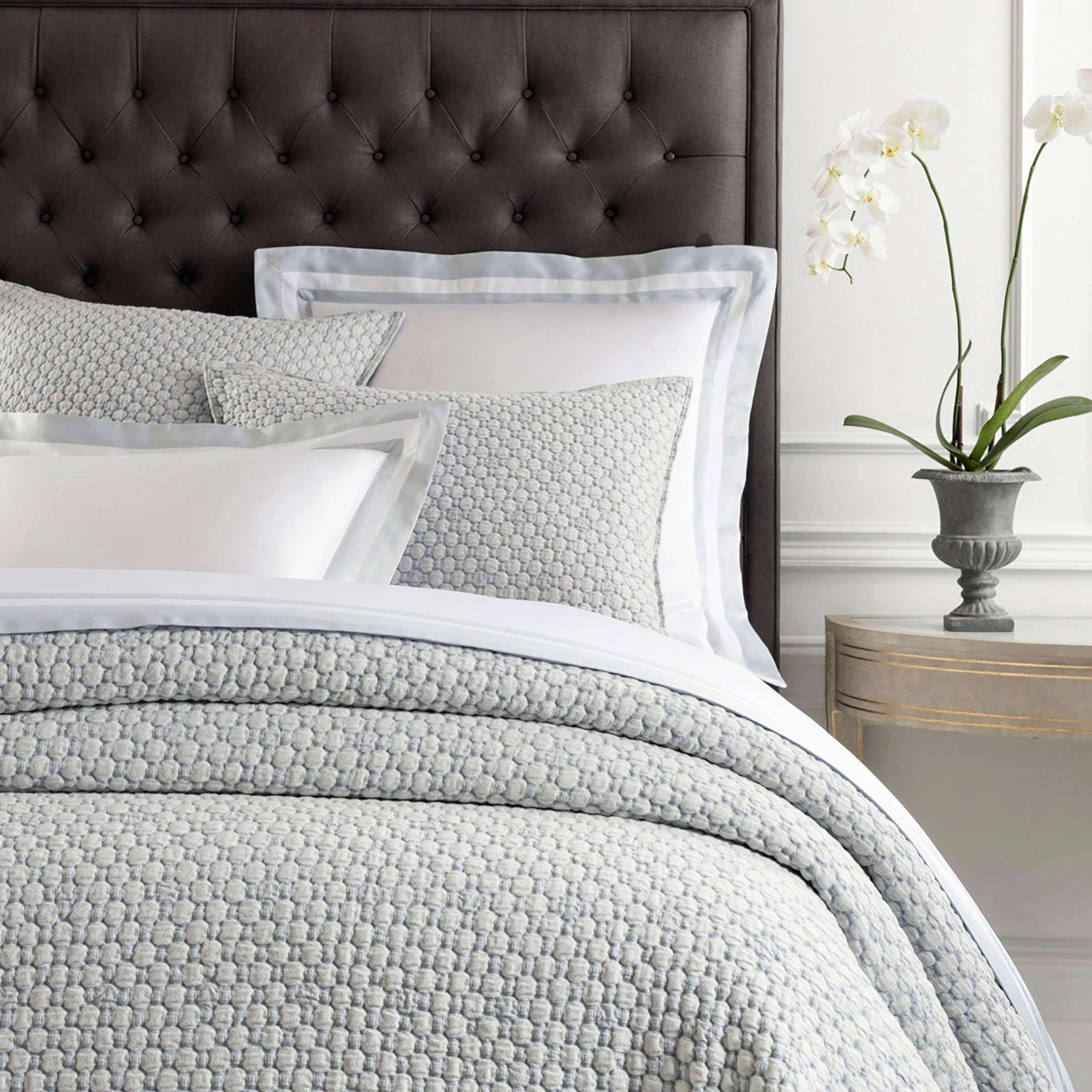 Lodi Blue Matelasse Coverlet - Image 0