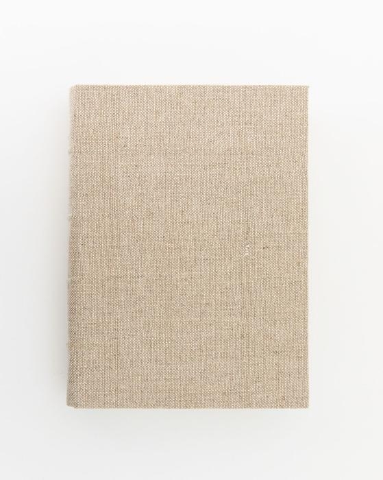 Handcrafted Linen Book, Tan, Medium - Image 2