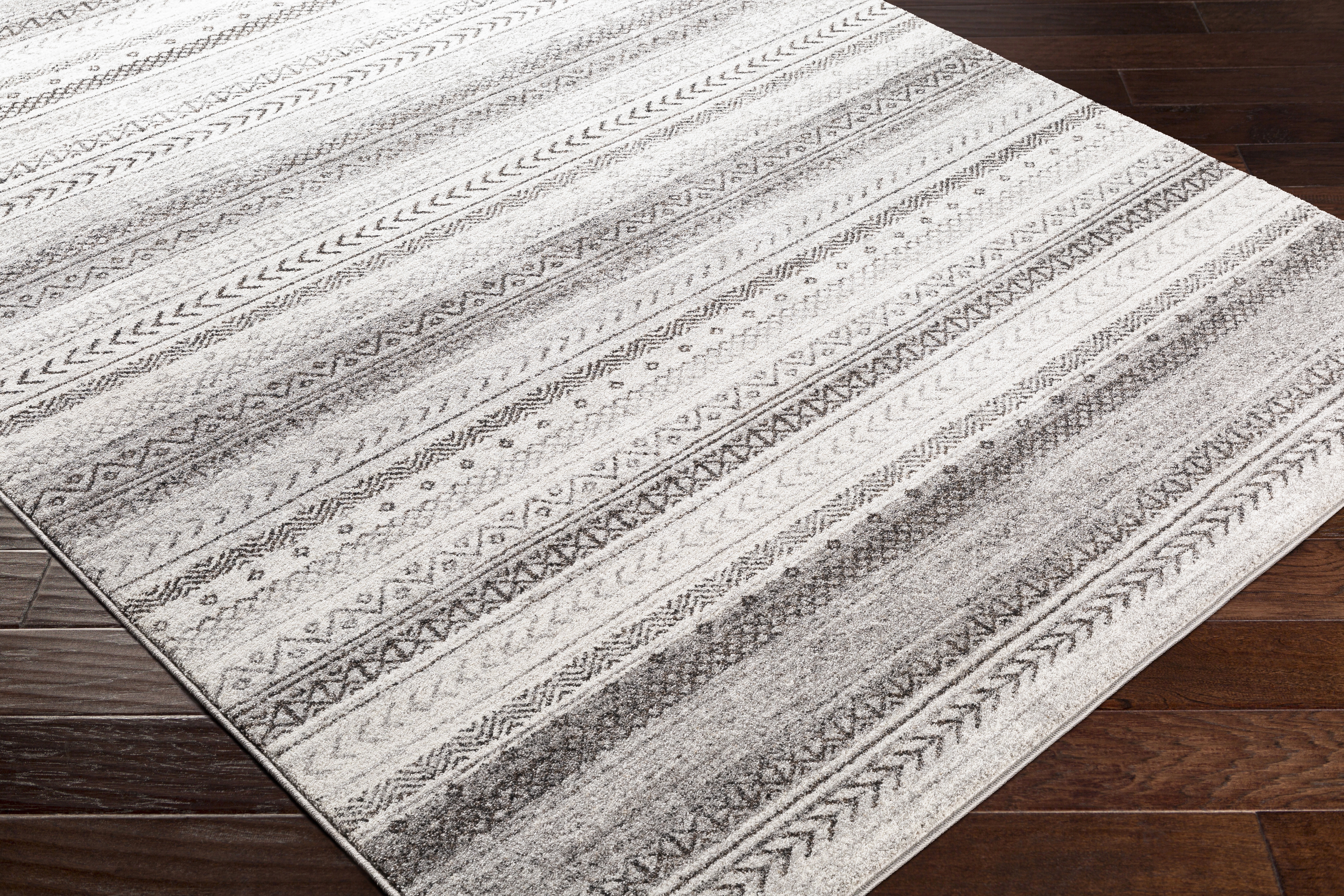 Nepali Gray Indoor 8'10" x 12'4" Machine Woven Rug - Image 6