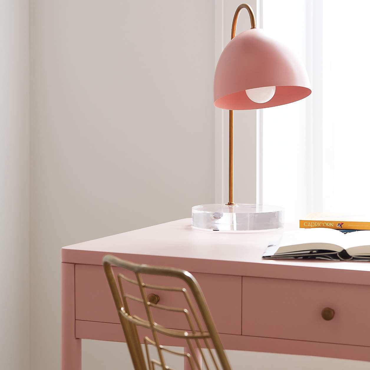 Glam Pink and Gold Kids Table Lamp - Image 4
