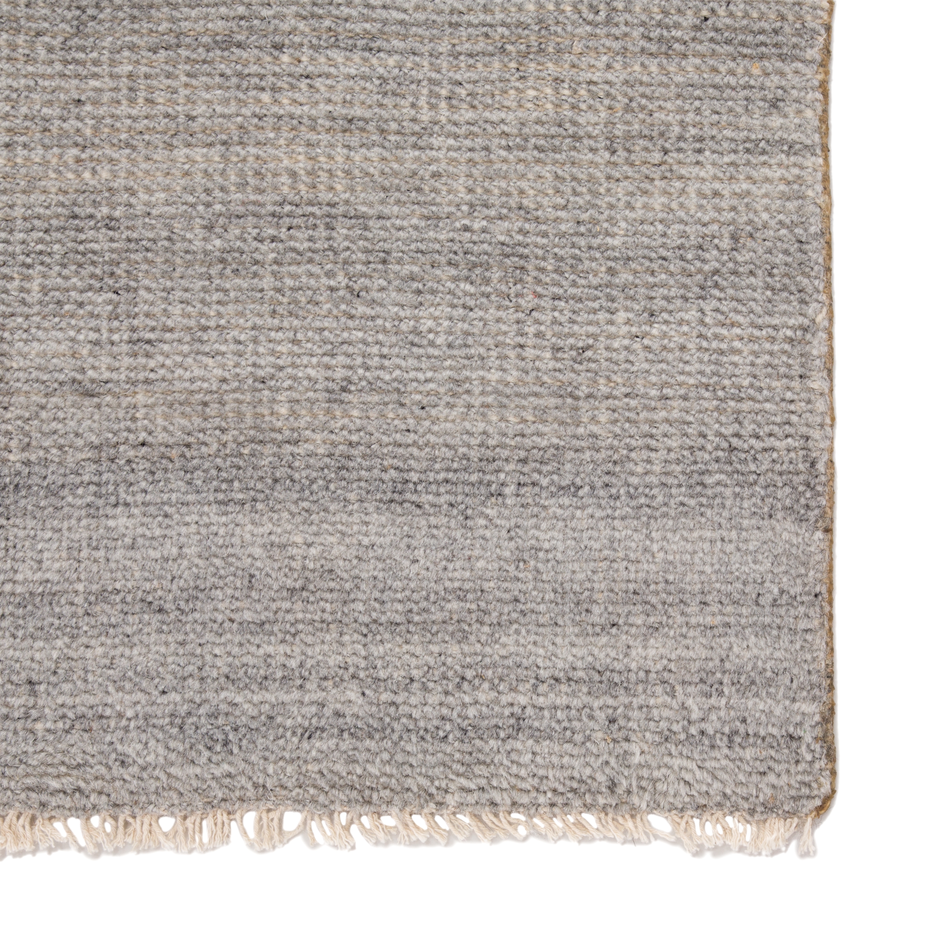 Origin Hand-Knotted Solid Light Gray Area Rug (10'X14') - Image 3