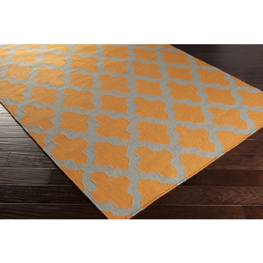 York Orange Indoor 4' x 6' Handmade Rug - Image 3