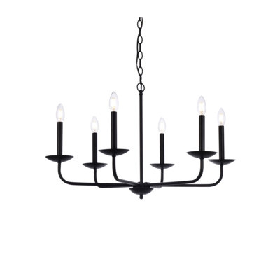 Baltray 6 - Light Candle Style Classic/Traditional Chandelier - Image 0