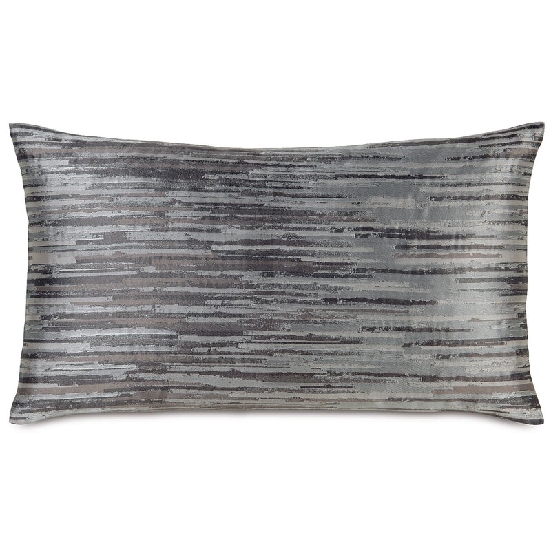 Eastern Accents Pierce Horta Accent Down Lumbar Pillow Color: Pewter - Image 0