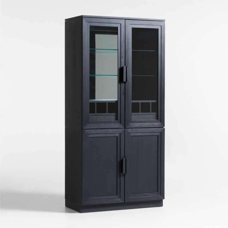 Calypso 36" Black Wood Bar Cabinet - Image 1