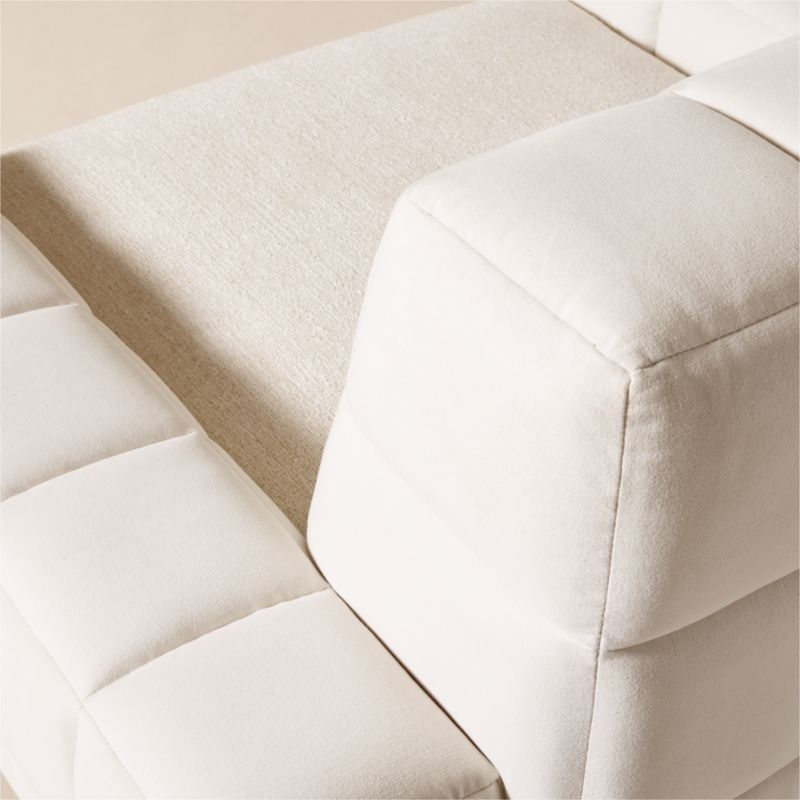 Kanan Natural Quilted Dual Fabric Accent Chair by Kravitz Design - Image 3