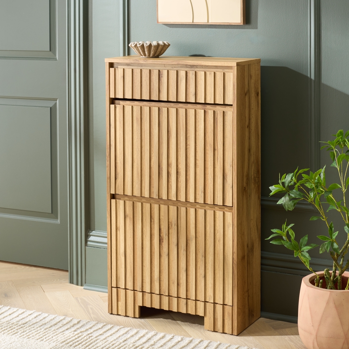 Sohan Shoe Rack - Oak - Safavieh - Image 1