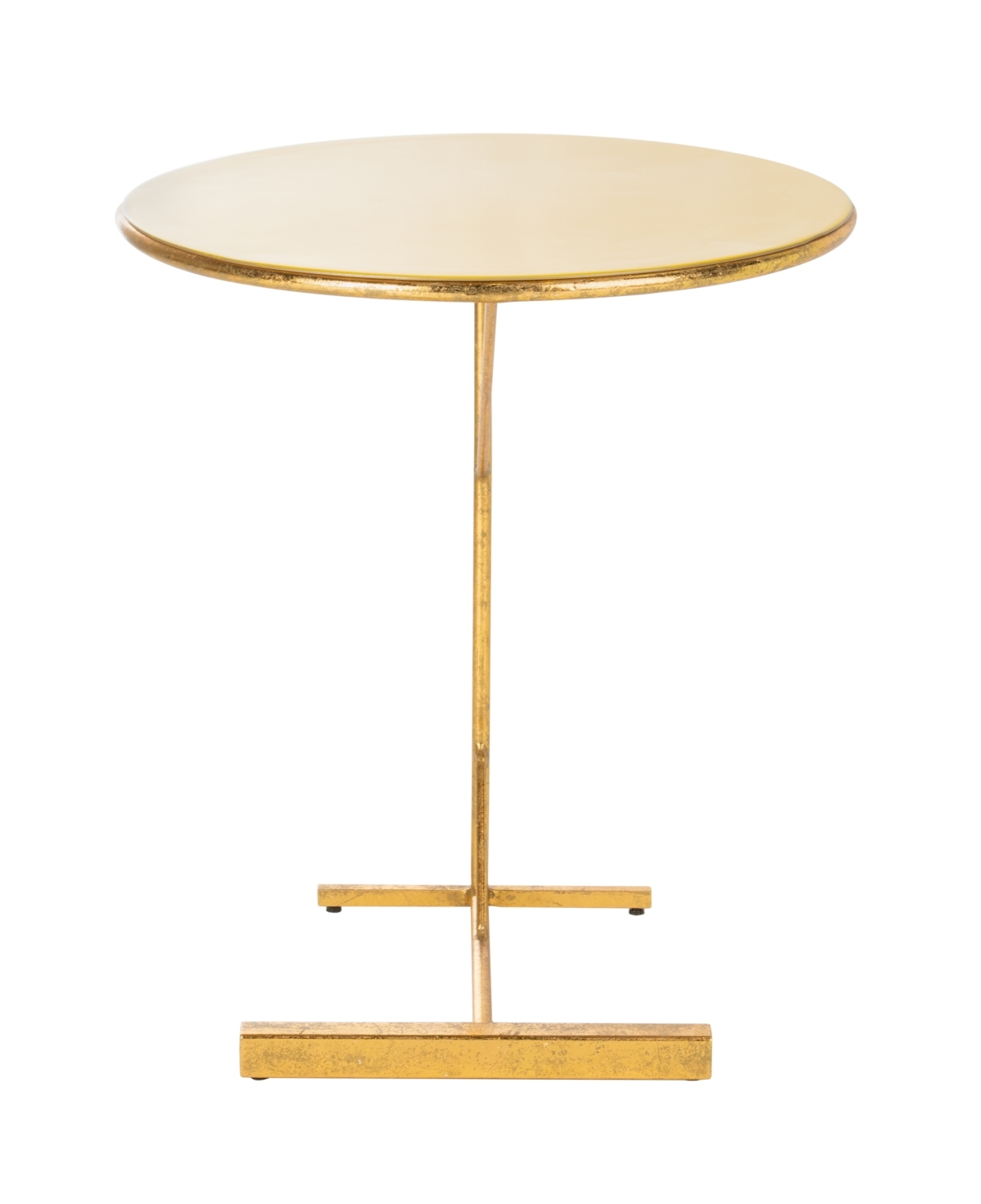 Sionne Round C Table - Yellow / Gold - Safavieh - Image 0