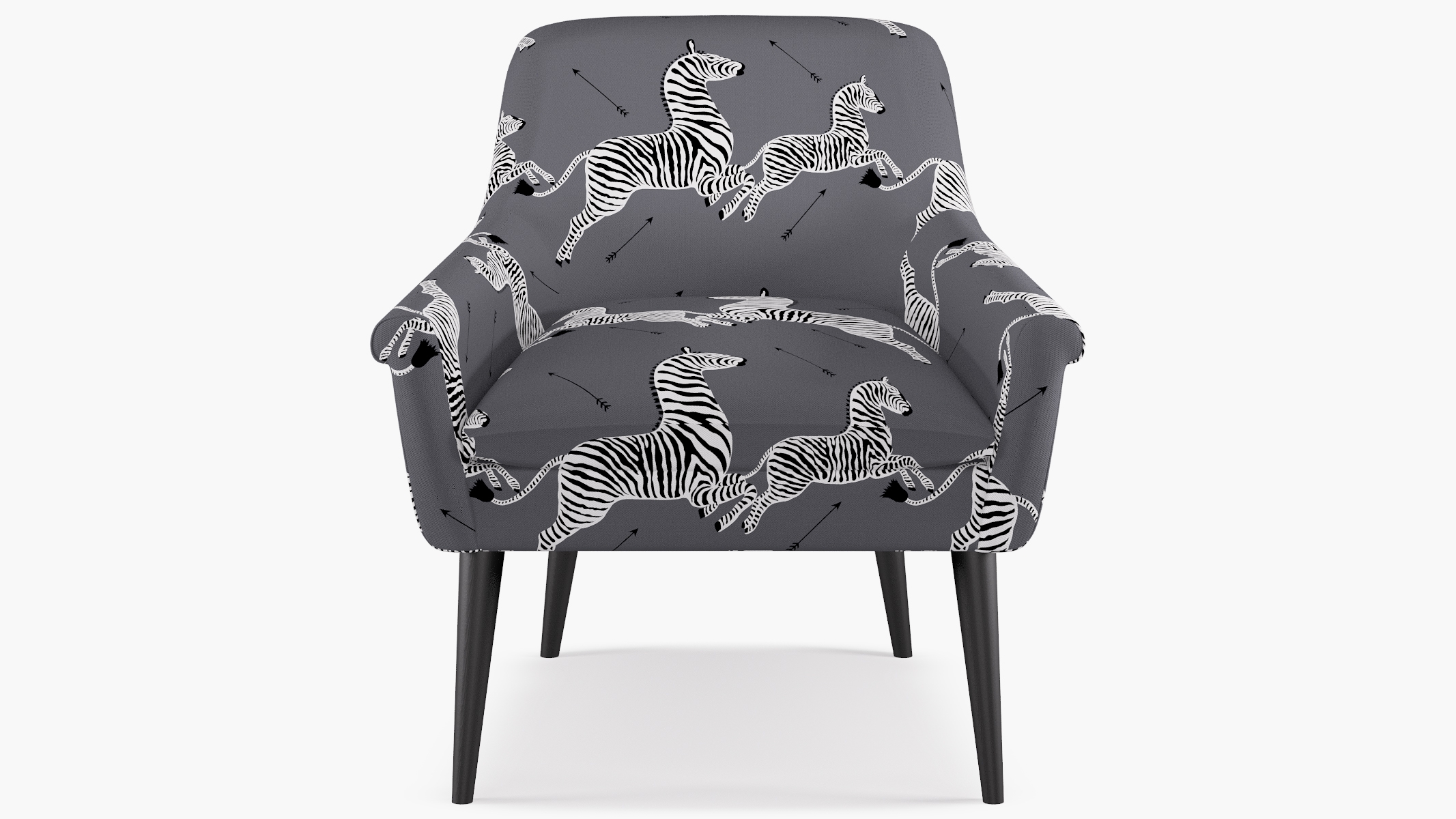 Cocktail Chair, Slate Zebra, Black - Image 0