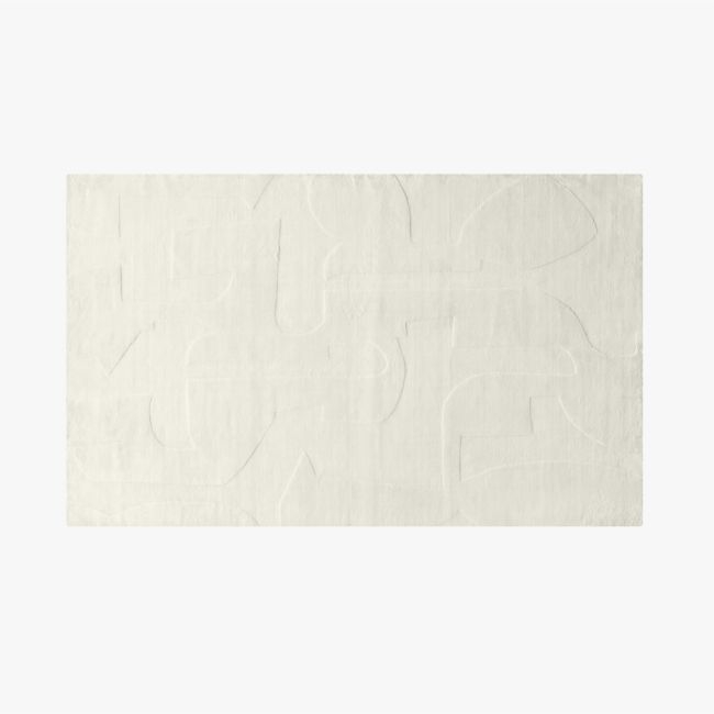 Eleyne Handloomed Ivory TENCEL™ Lyocell Area Rug 5'x8' - Image 0