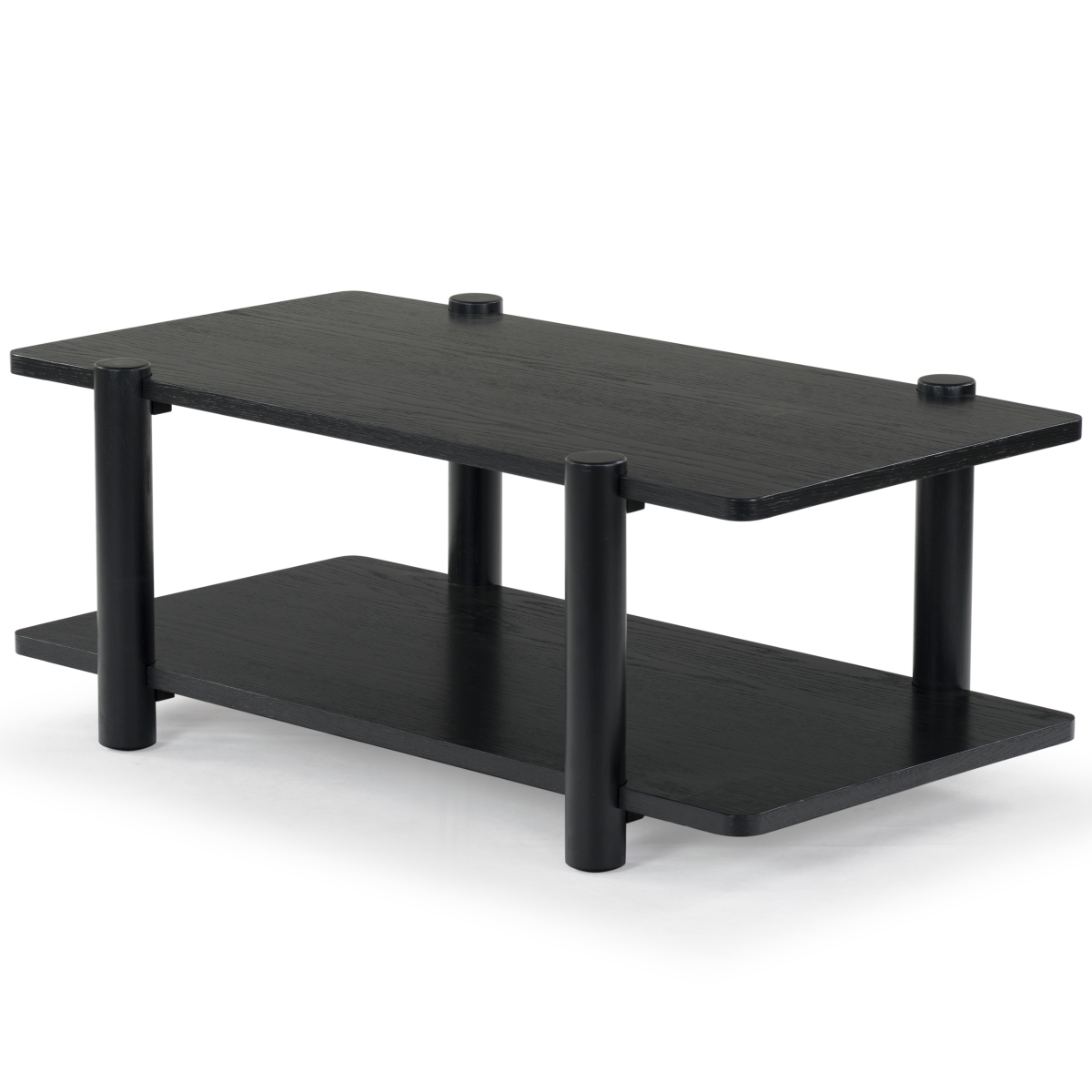 Edisyn 2 Shelf Wood Coffee Table - Black - Image 3