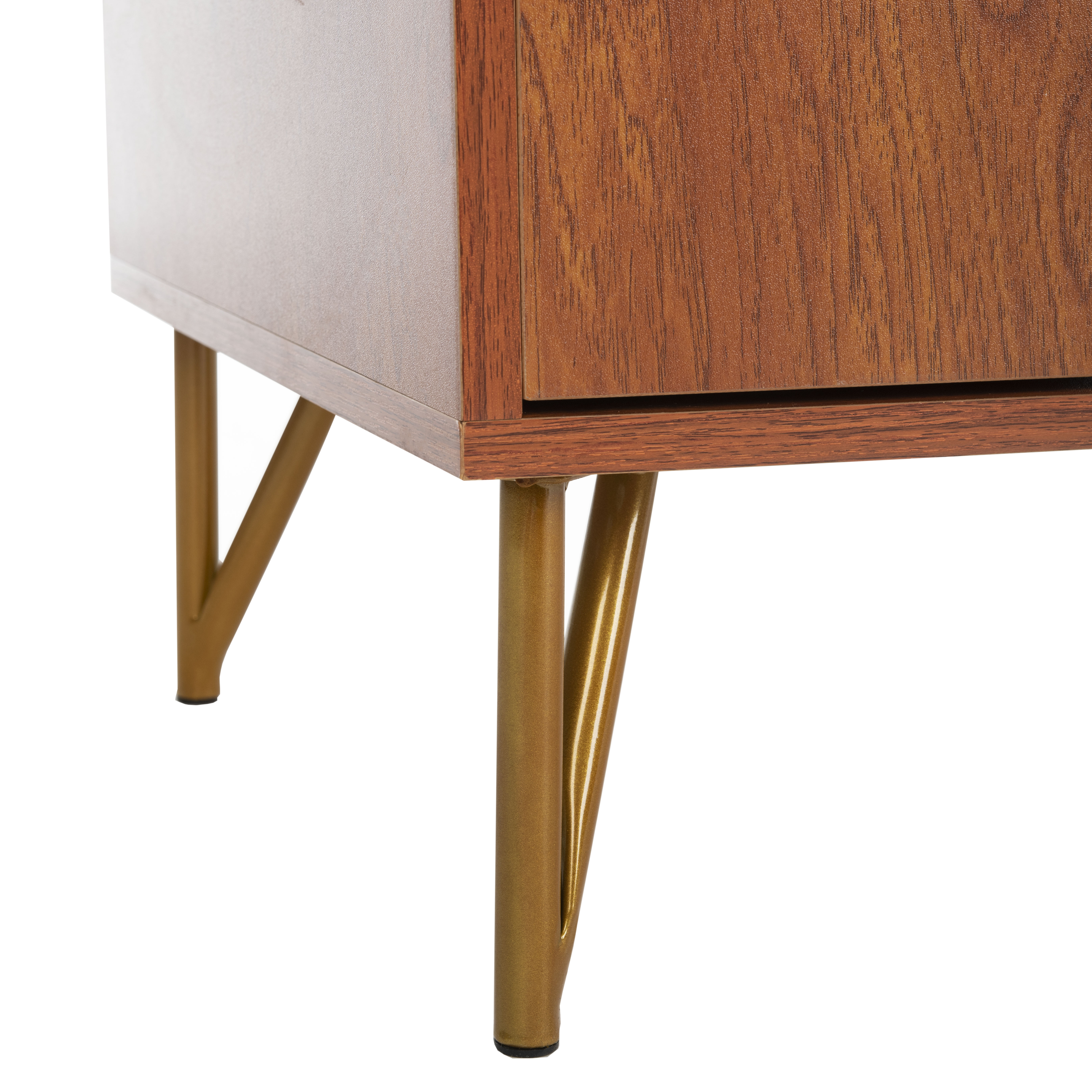 Pine 2 Door Modular Tv Unit - Natural/Gold - Safavieh - Image 7