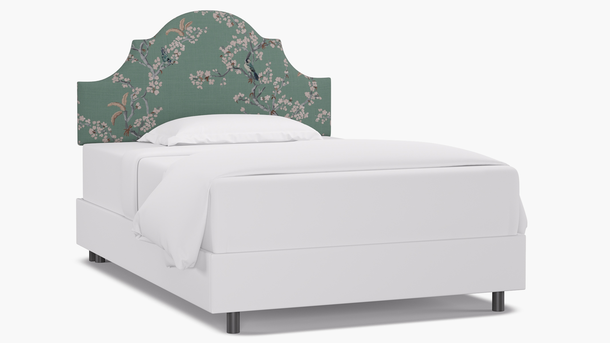 Regency Headboard, Mint Cherry Blossom, Full - Image 0