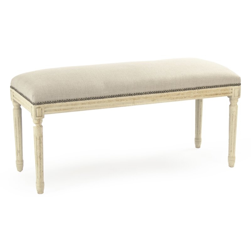 Zentique Lille Upholstered Bench Nailhead Detail: Nailhead - Image 0