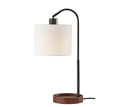 Edward Wooden Table Lamp, Bronze - Image 0