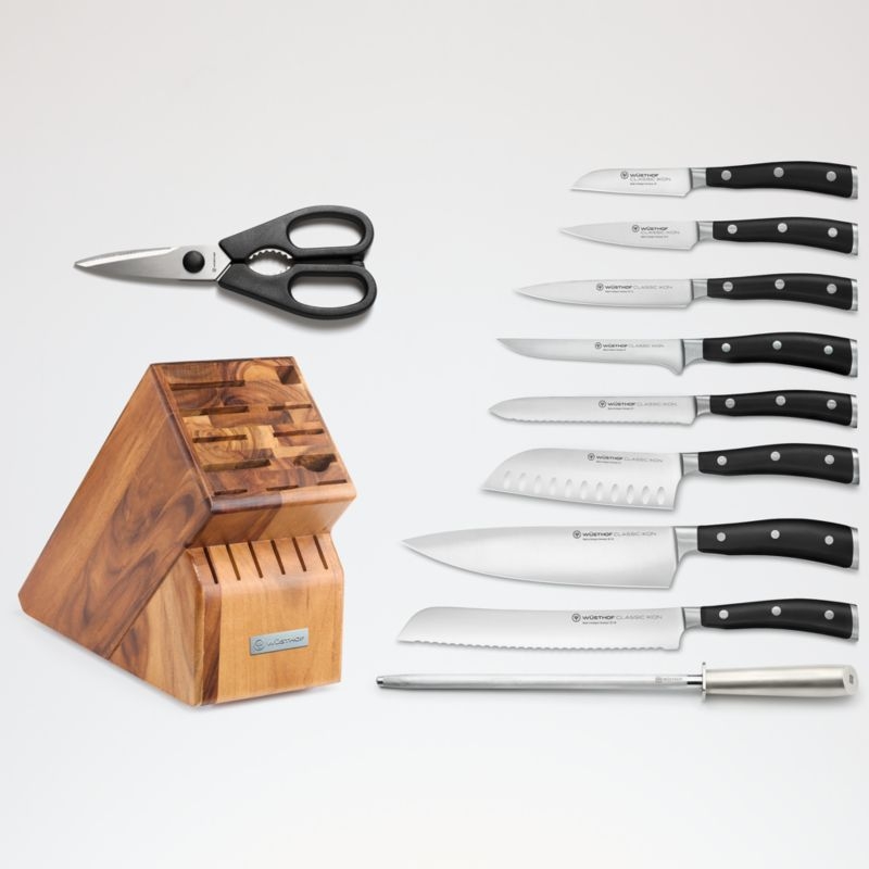 Wusthof ® Classic Ikon 11-Piece Acacia Knife Block Set - Image 2