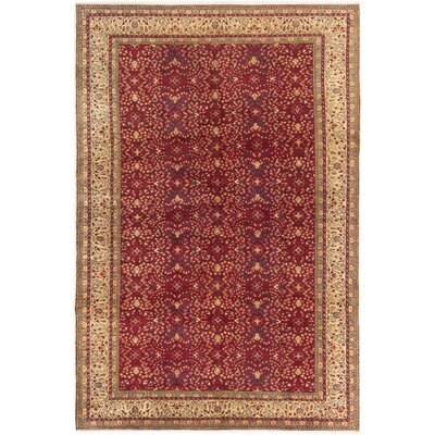 One-of-a-Kind Gharib Hand-Knotted 1970s Keisari Red/Brown 6'5" x 9'6" Wool Area Rug - Image 0