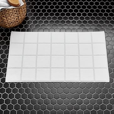 Organic Tile Sculpted Bath Mat, Charcoal/White, 20"x34"  - Image 5