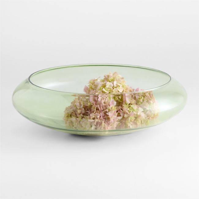 Leone Green Glass Centerpiece Bowl 21" - Image 0