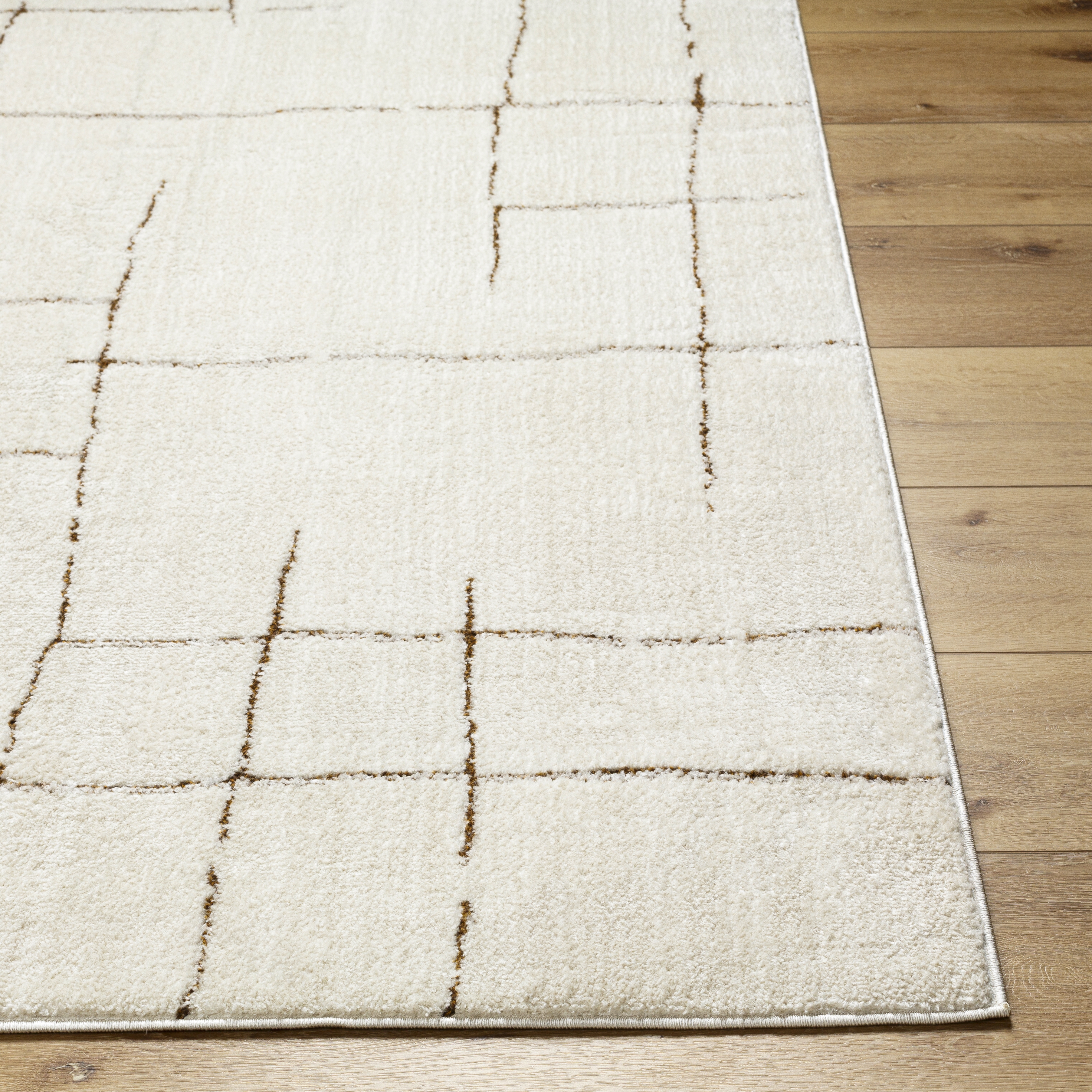 Freud Beige Indoor 2'7" x 7'3" Machine Woven Rug - Image 2