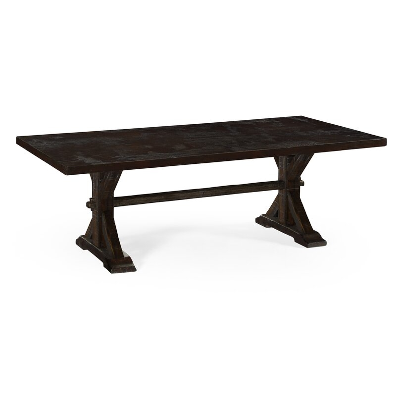 Jonathan Charles Fine Furniture Solid Wood Dining Table Color: Dark Ale, Size: 30" H x 90" L x 46" W - Image 0