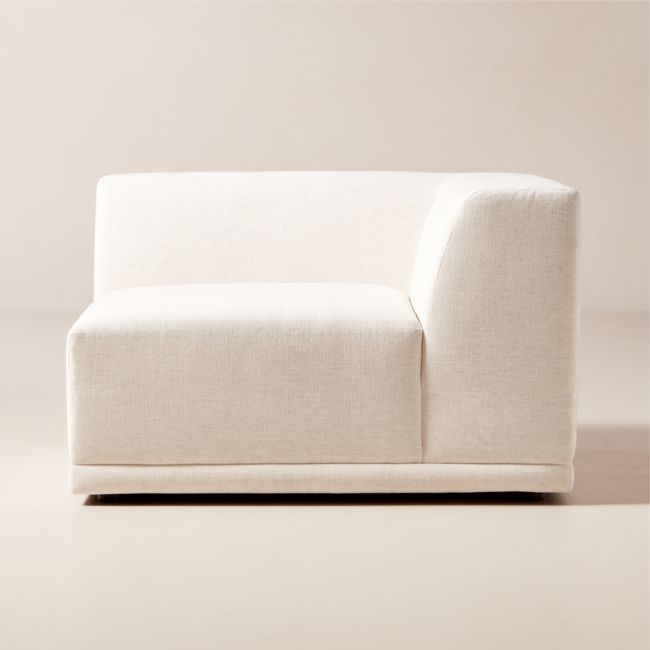 Faible White Performance Fabric Corner Chair - Image 0