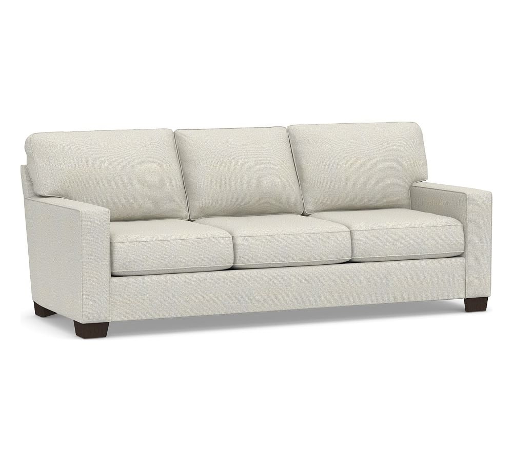 Buchanan Square Arm Upholstered Grand Sofa 89.5", Polyester Wrapped Cushions, Performance Heathered Basketweave Dove - Image 0