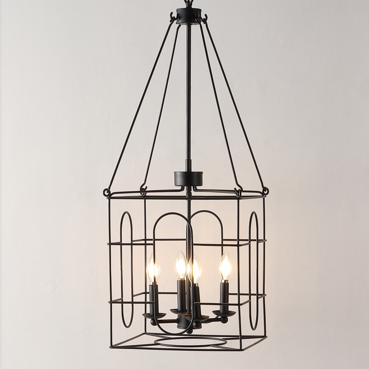 Flatbush 4Lt 13.5" Chandelier - Black - Safavieh - Image 5
