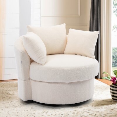 Modern Akili Swivel Accent Barrel Chair - Image 0