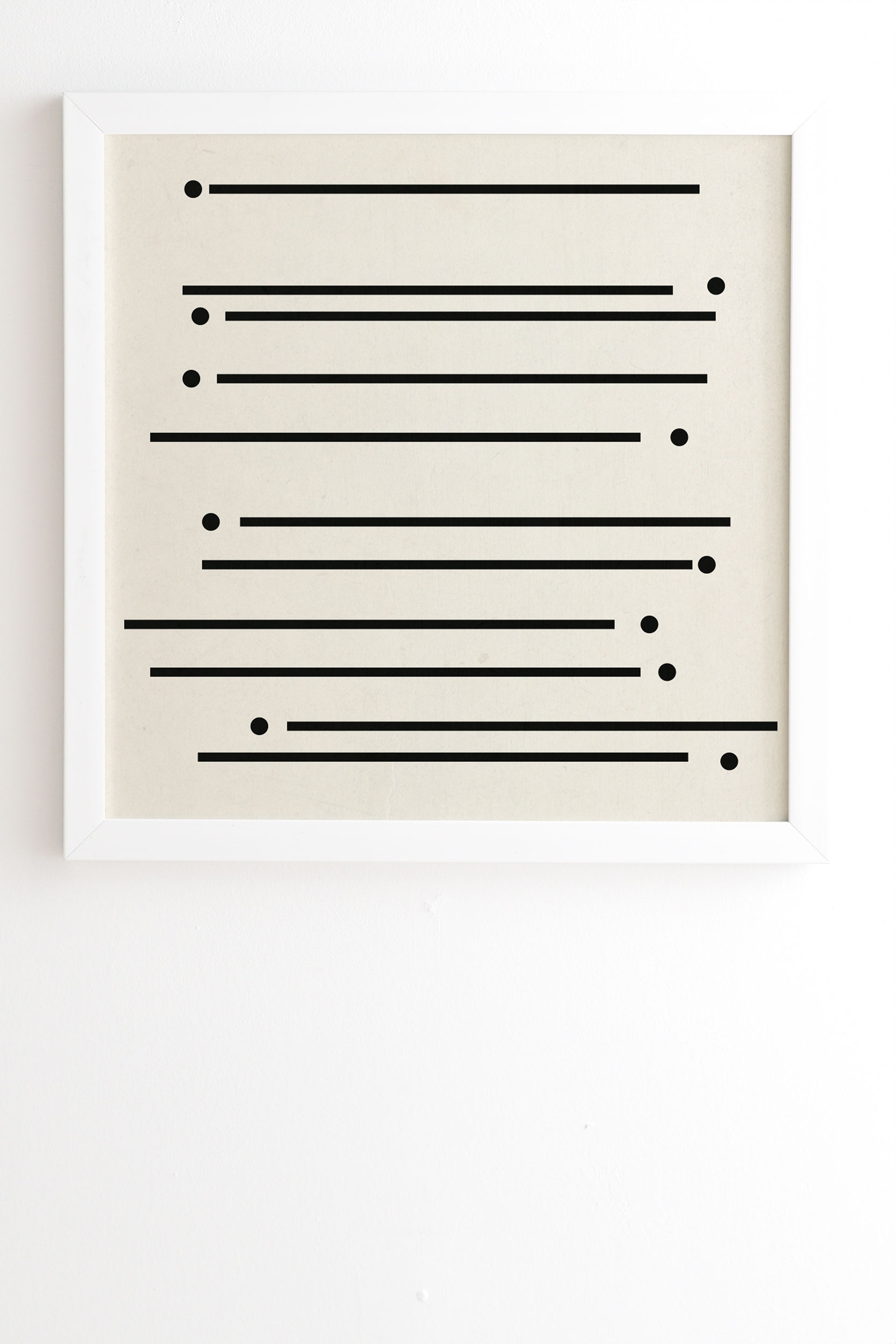 Sticks And Stones by Rose Beck - Framed Wall Art Basic White 19" x 22.4" - Image 1