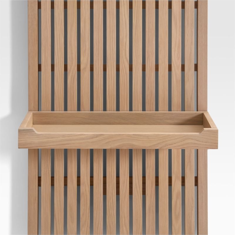 Batten Flat White Oak Wall Shelf - Image 0