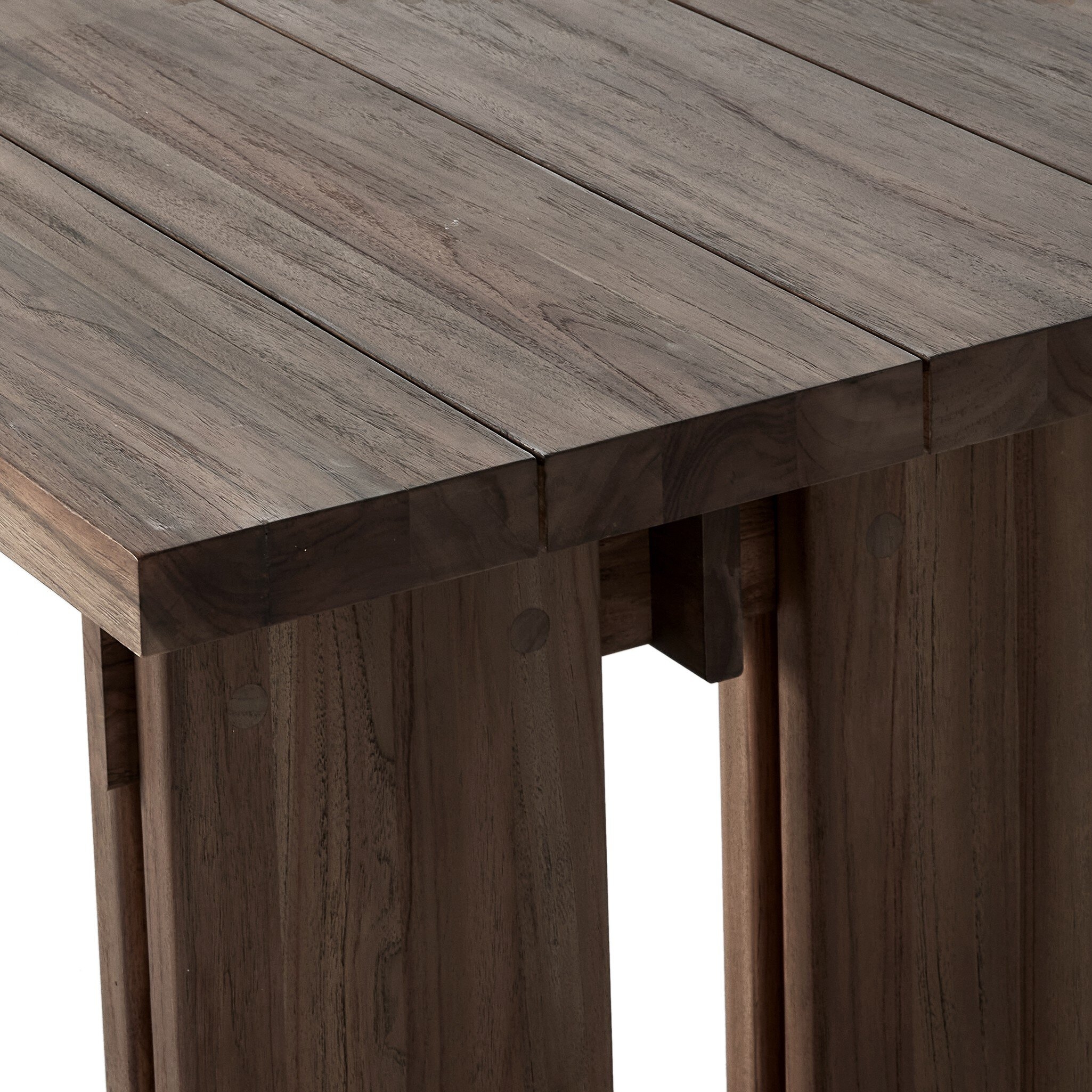 Railay Outdoor Dining Table 96" - Stained Toasted Brown-FSC - Image 12