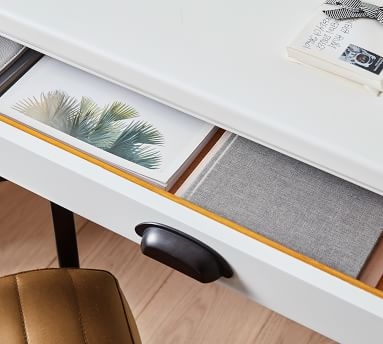 Aubrey 78" Desk with Bookcase &amp; File Cabinet, Dutch White - Image 3