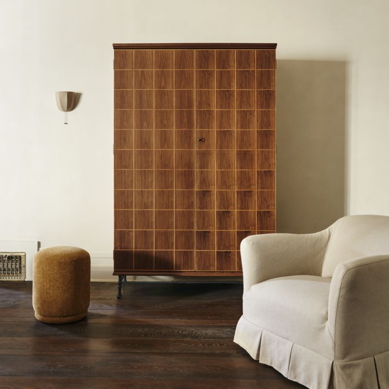 Foliate Walnut Wood Storage Cabinet by Jake Arnold - Image 4