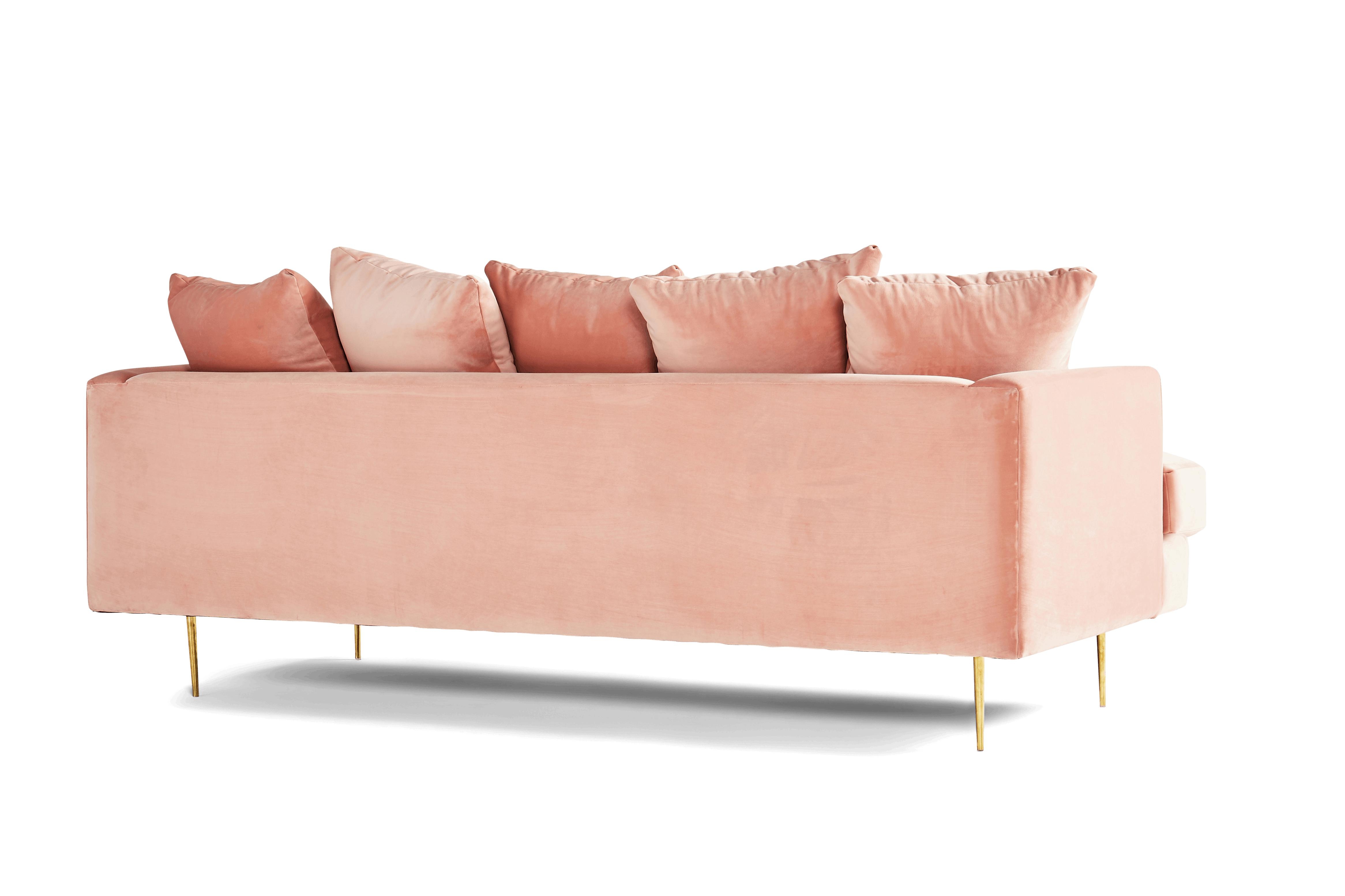 Pink Aime Mid Century Modern Sofa - Royale Blush - Image 3