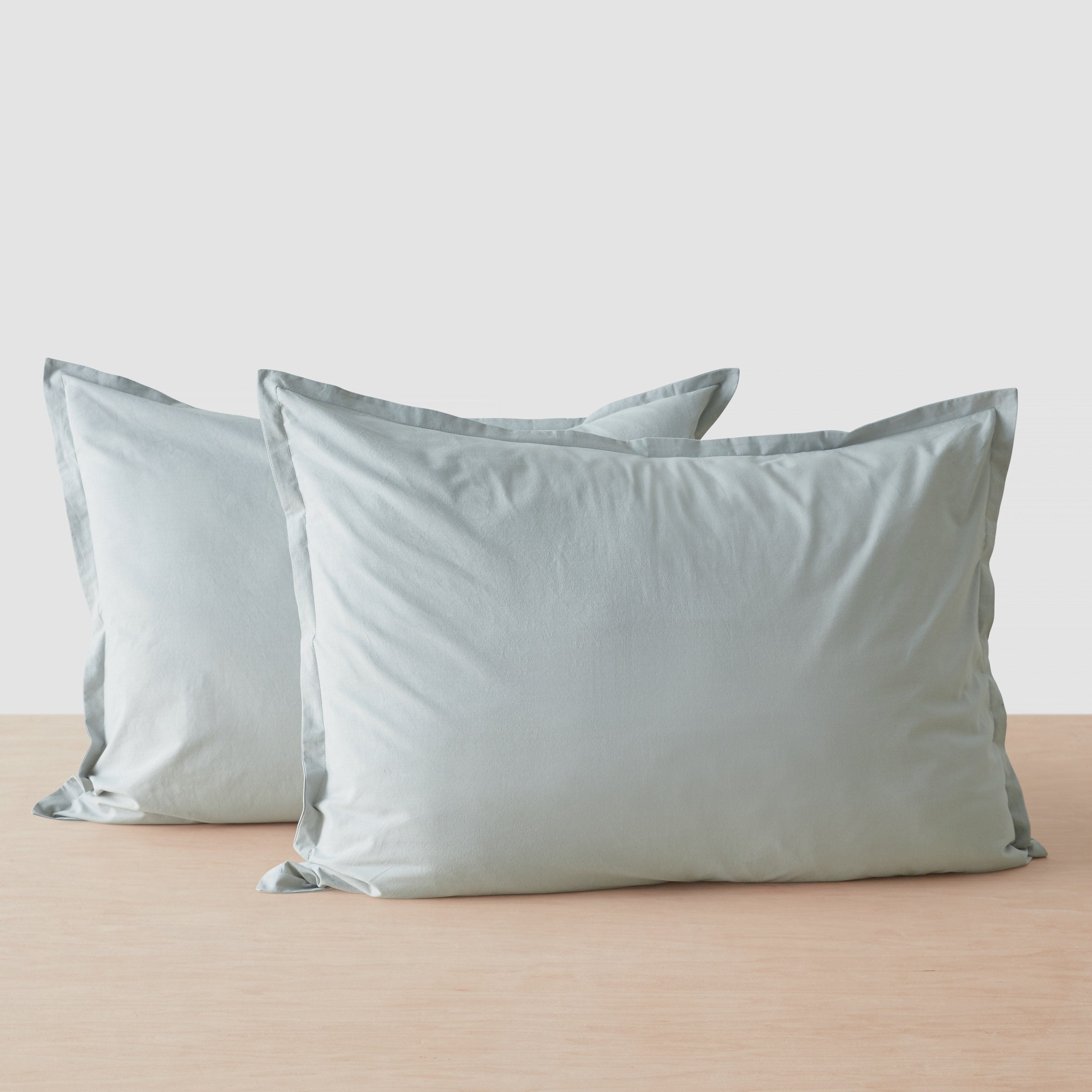 The Citizenry Organic Stonewashed Percale Duvet | Full/Queen | Duvet + Sham Set | Seaglass - Image 9