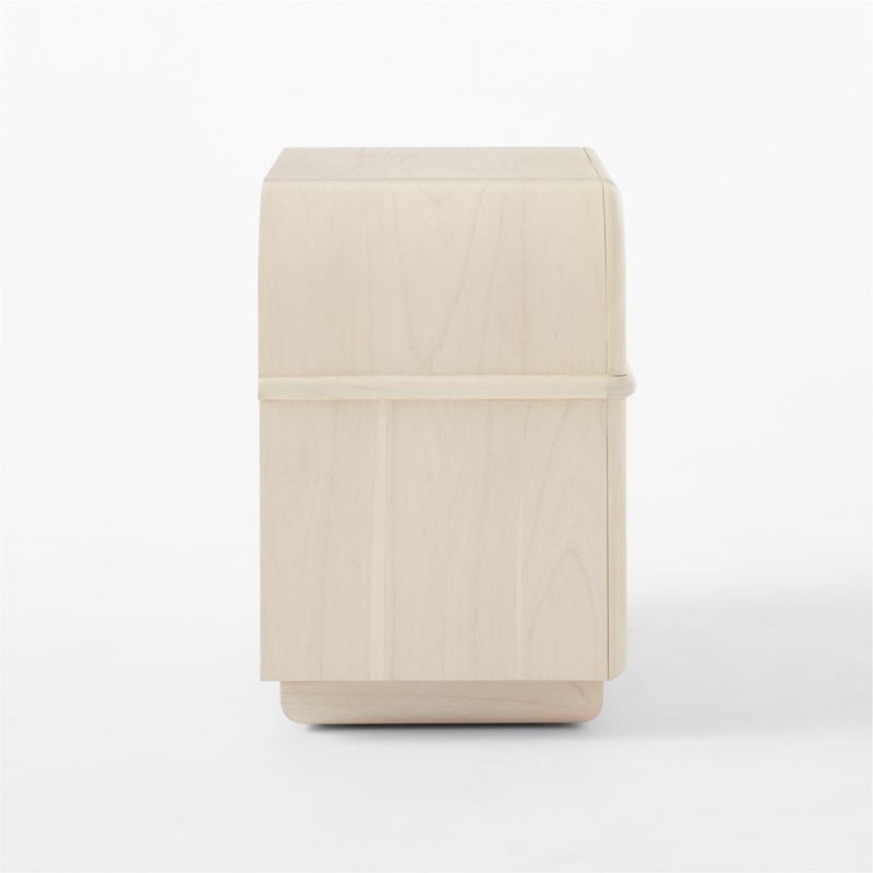 Lobos 2-Drawer White Wood Nightstand - Image 4