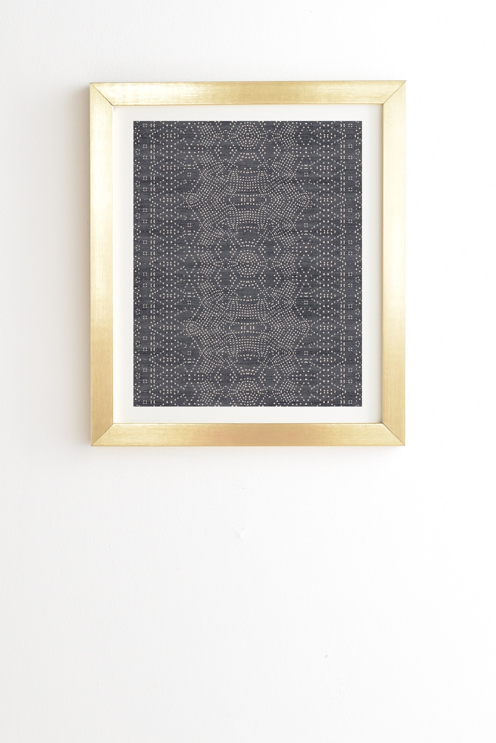 Holli Zollinger MARRAKESHI DENIM Gold Framed Wall Art - 14" x 16.5" - Image 0