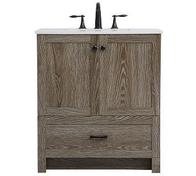 Weathered Oak Alderson Single Sink Vanity, 30" - Image 0