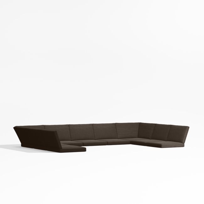 Alfresco Java Brown Sunbrella ® 7-Piece U-Shaped Outdoor Cushions - Image 0