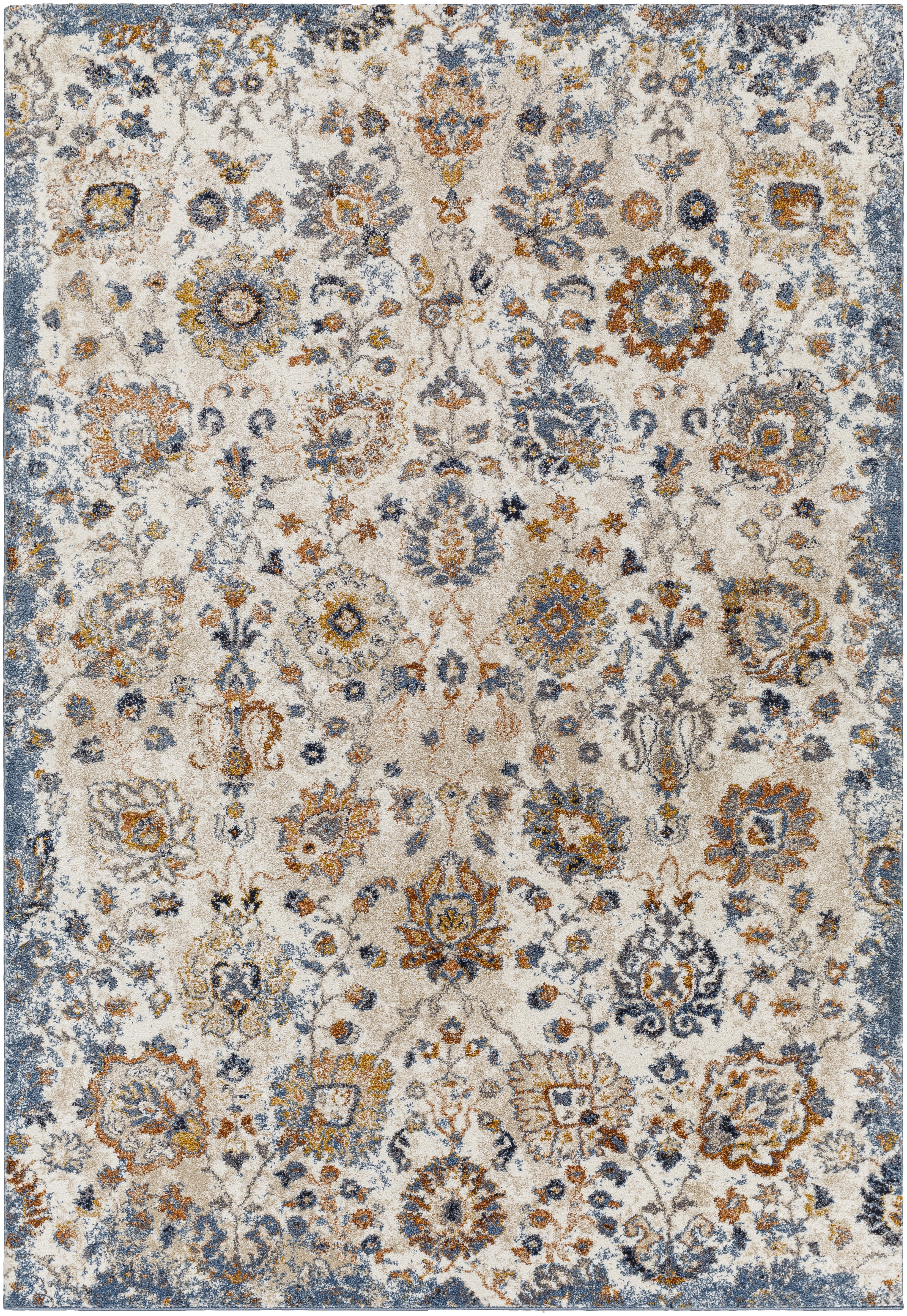 Tuscany Beige Indoor 4'3" x 5'7" Machine Woven Rug - Image 0
